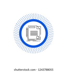 agreement, contract, deal, document, paper Line Icon. Vector isolated illustration