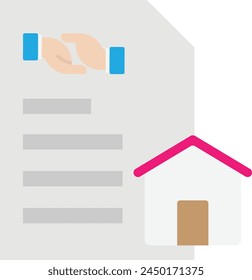 Icono de contrato de Acuerdo Ilustración plana de Vector