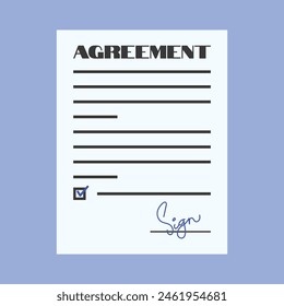 Agreement Contract Vector. Business Partnership Contract illustration Icon. Agreement Handshake Illustration business deal
