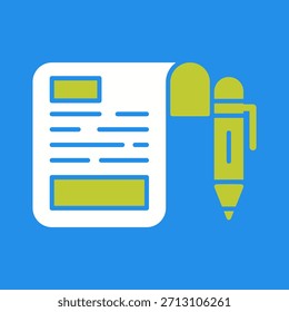 Ícone Gráfico de Vetor Criativo do Contrato