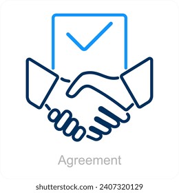 Agreement and deal icon concept