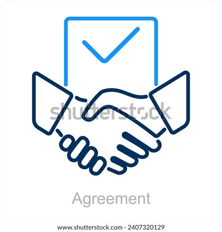 Agreement and deal icon concept
