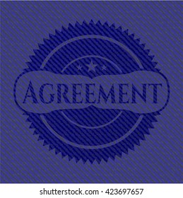 Agreement with denim texture