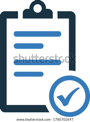 Agreement or directory submission icon design