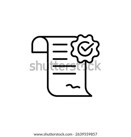 Agreement Document With Check Mark For Business Process And Compliance