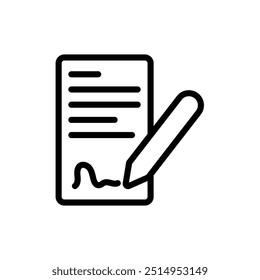 Ícone do documento do acordo vetor do estoque