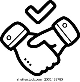 Acuerdo doodle Vector icono e ilustración