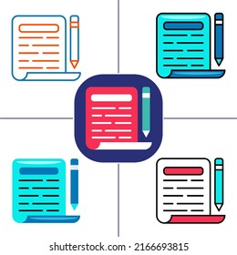 agreement in flat design style