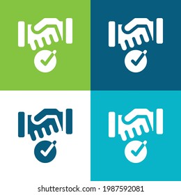 Agreement Flat four color minimal icon set