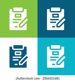 Agreement Flat four color minimal icon set