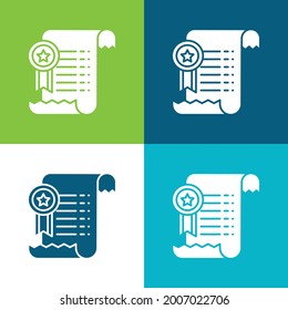 Agreement Flat four color minimal icon set
