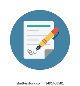 agreement glyph flat vector icon