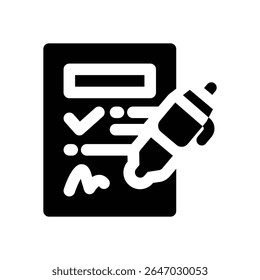 agreement glyph icon. Strong and solid vector icon for websites, mobile interfaces, presentations, and visual branding. High quality and easy to edit.