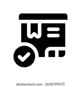 ícone de glifo do acordo. Ícone vetorial forte e sólido para sites, interfaces móveis, apresentações e marca visual. Alta qualidade e fácil de editar.