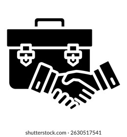 Agreement gylph icon. Simple vector icon design in gylph style. Editable vector format