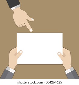 Agreement and Handle Contracts in flat design . Vector illustration.