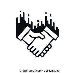 Agreement, handshake, greeting vector icon.