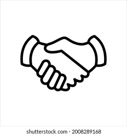 Agreement handshake icon vector graphic illustration