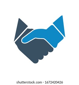 Agreement, handshake icon (vector illustration)