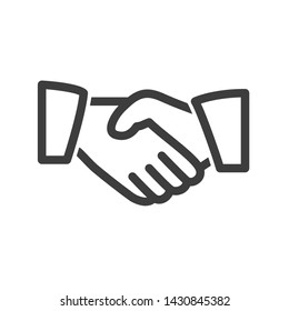 Agreement Handshake line icon symbol