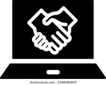 agreement handshake partner laptop computer 5335