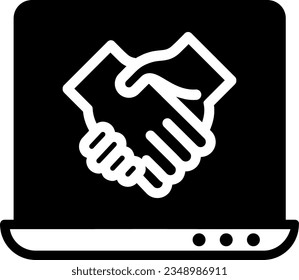 agreement handshake partner laptop computer 5332