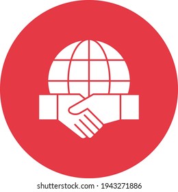 Agreement, Handshake, Partnership Icon Vector Image. Can Also Be Used For Cyber Security. Suitable For Use On Web Apps, Mobile Apps And Print Media.