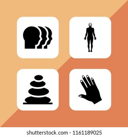 agreement icon. 4 agreement set with human, hand of black human and cultures vector icons for web and mobile app