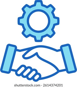 Agreement Icon Blue Vector Illustration