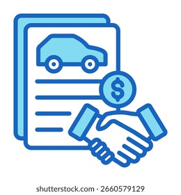 Agreement Icon Blue, Vektorgrafik