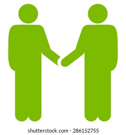 Agreement icon from Business Bicolor Set. This flat vector symbol uses eco green color, rounded angles, and isolated on a white background.