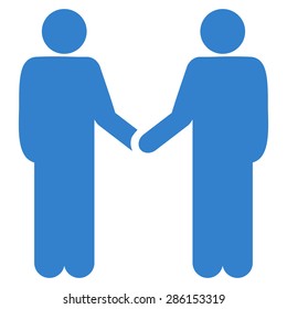 Agreement icon from Business Bicolor Set. This flat vector symbol uses cobalt color, rounded angles, and isolated on a white background.