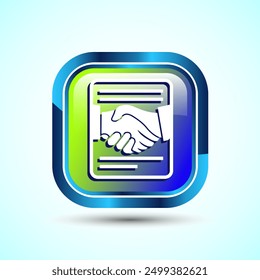 Agreement icon Button Design Illustration