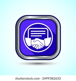 Agreement icon Button Design Illustration