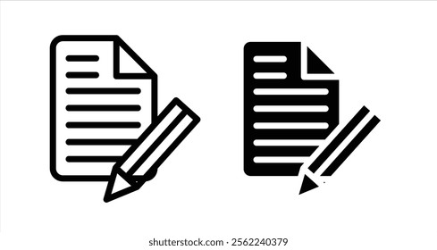 Agreement Icon collection in filled and stroke style.