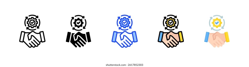 Agreement Icon Collection With Multiple Styles