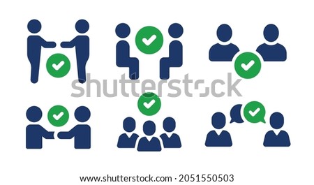 Agreement icon. Deal icon set vector isolated on white background.