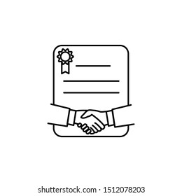 Agreement icon design. Vector illustration can be used for topics like business, corporate, partnership, acquisition