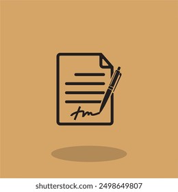 agreement icon , document icon vector
