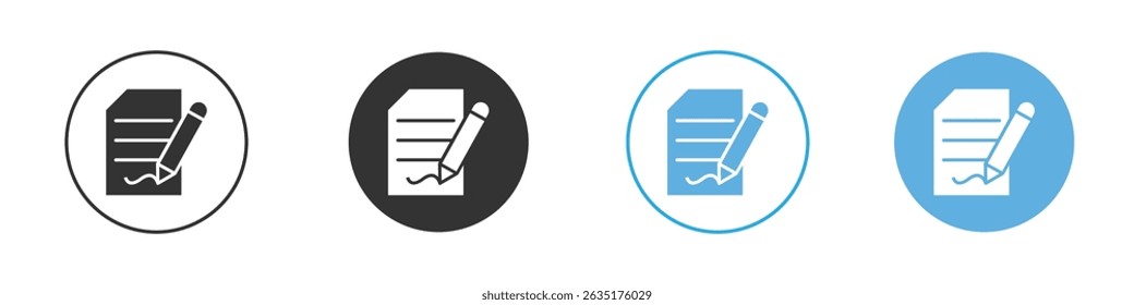 Agreement icon Editable flat style, illustration icons