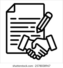 Agreement Icon Element For Design