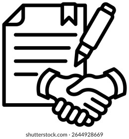 Elemento de Ícone do Contrato para Design