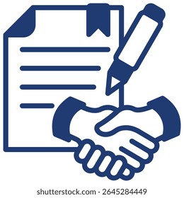 Elemento de Ícone do Contrato para Design