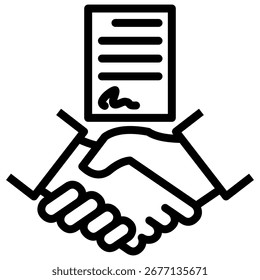 Agreement Icon Element For Design