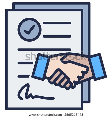 Agreement Icon Element For Design