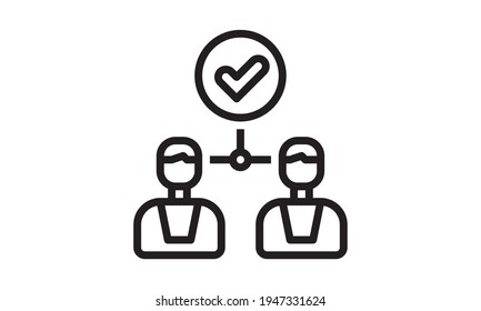 Agreement icon flat style vector illustration.