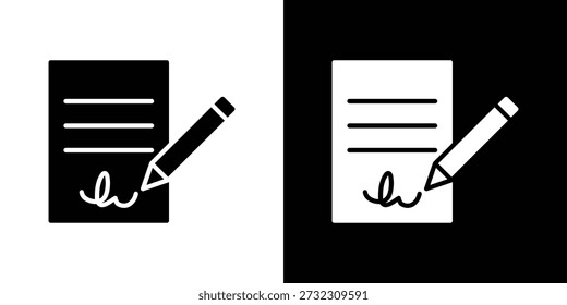 Vereinbarungssymbol Flaches Vektorgrafik. Einfache schwarze Symbole