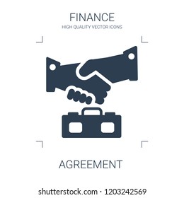 agreement icon. high quality filled agreement icon on white background. from finance collection flat trendy vector agreement symbol. use for web and mobile