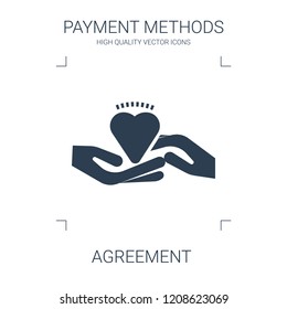 agreement icon. high quality filled agreement icon on white background. from payment methods collection flat trendy vector agreement symbol. use for web and mobile