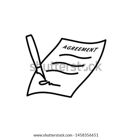 agreement icon, illustration design template
